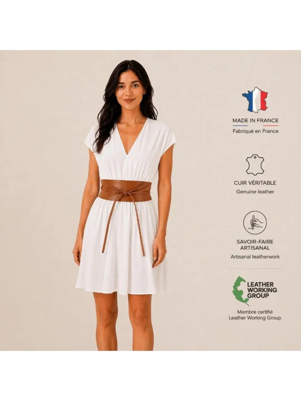 Stylish Italian Leather Obi Belt for Women - Chic Fashion Accessory, Versatile